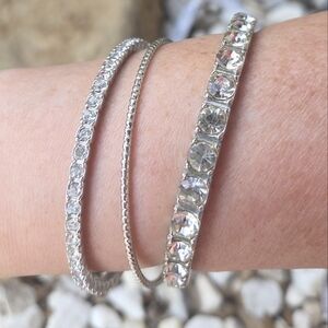 Graziano Elegant Silver Bracelet Set Of 3
